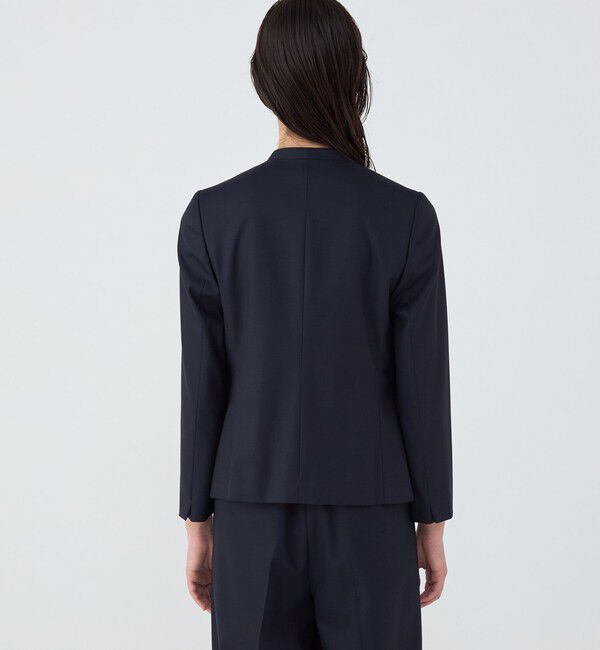 TOMORROWLAND collection「シャイニーシャーク キザミカラージャケット」|ノーカラージャケット|