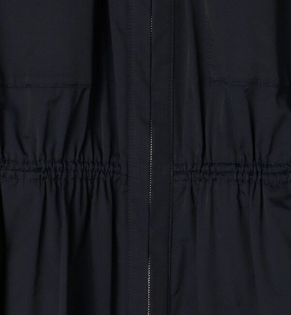 Ballsey「ライトタフタ ジップアップロングコート」|ノーカラーコート|