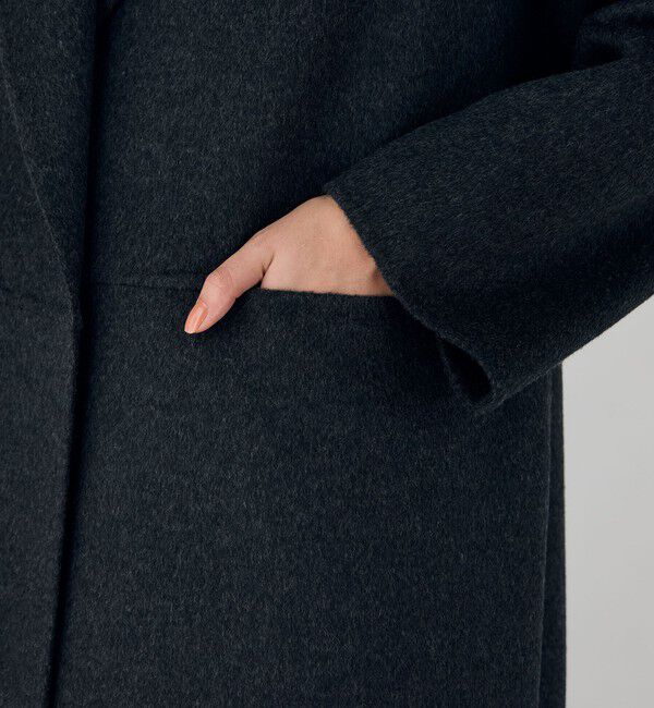 ダブルフェイスメルトンビーバー ウィングカラーコート（DES PRES