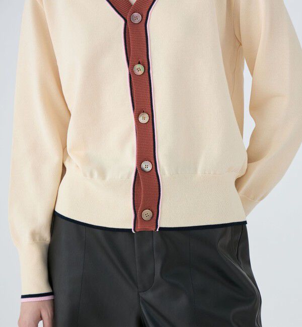 MACPHEE「ドライコットン Vネックカーディガン」|カーディガン|