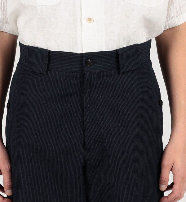 TOMORROWLAND MENS「コットンリネンシルク ノープリーツ ワイドパンツ」|チノ|