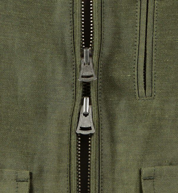 TOMORROWLAND MENS「リネンキュプラ ジップアップブルゾン」|ブルゾン・スタジャン|