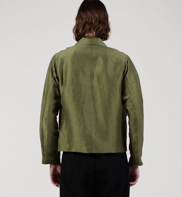 TOMORROWLAND MENS「リネンキュプラ ジップアップブルゾン」|ブルゾン・スタジャン|