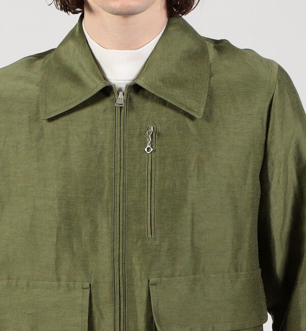 TOMORROWLAND MENS「リネンキュプラ ジップアップブルゾン」|ブルゾン・スタジャン|