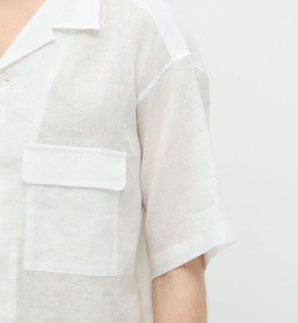 CABaN「CABaN リネン オープンカラーシャツ」|シャツ・ブラウス|