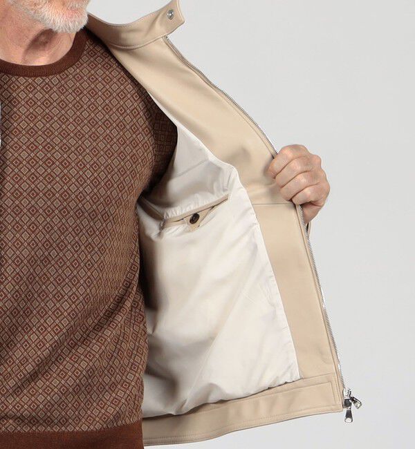 TOMORROWLAND MENS「【別注】 EMMETI ラムレザー シングルライダースブルゾン」|ブルゾン・スタジャン|