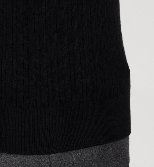 TOMORROWLAND MENS「コットンシルク ポロカラー ケーブルニット」|ニット・セーター|