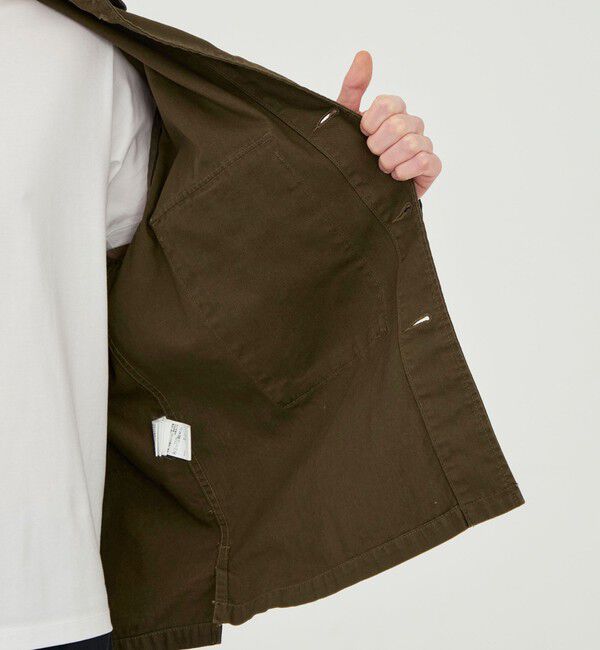 GALERIE VIE「ストーンウェーブコットン サファリシャツ」|ブルゾン・スタジャン|