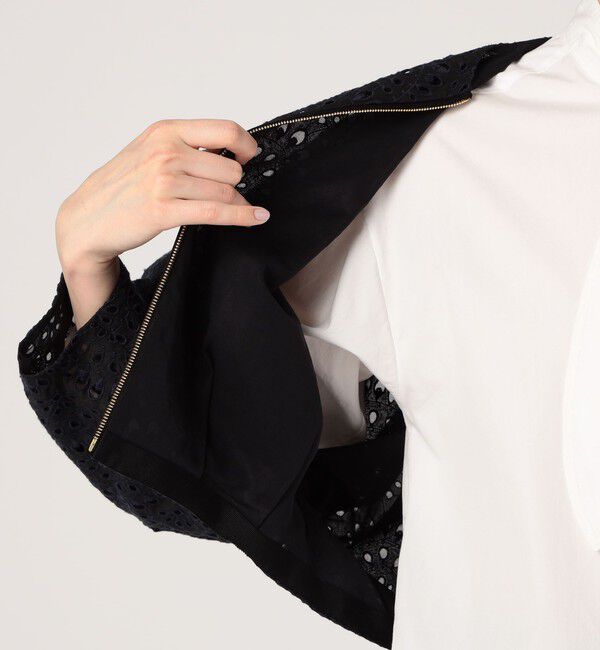 TOMORROWLAND collection「ピーコックエンブロイダリー ジップアップブルゾン」|ブルゾン・スタジャン|