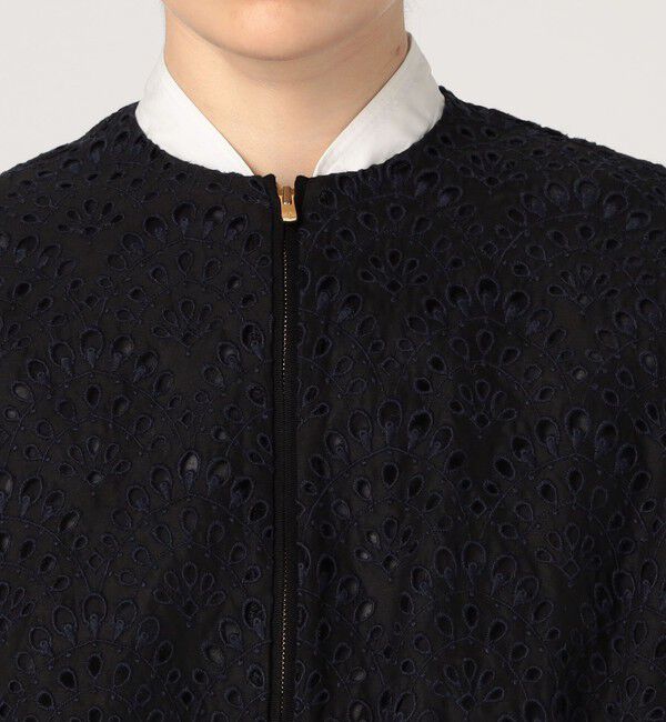 TOMORROWLAND collection「ピーコックエンブロイダリー ジップアップブルゾン」|ブルゾン・スタジャン|