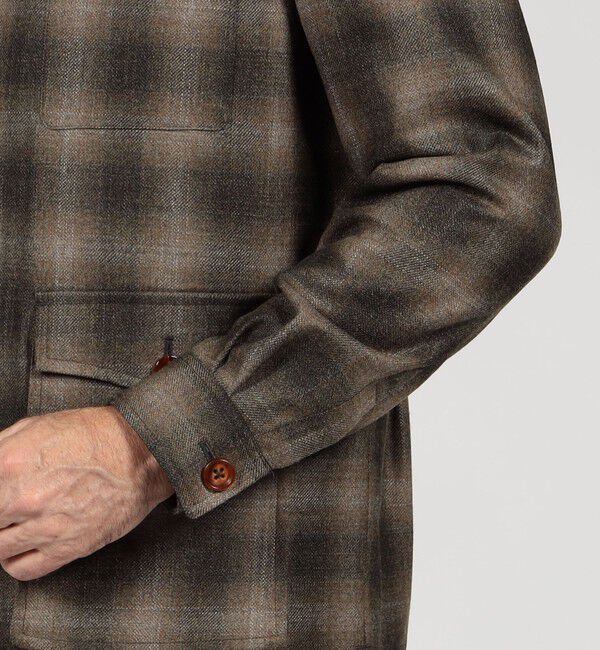 TOMORROWLAND MENS「ウールカシミヤシルク ダブルポケット シャツジャケット SILKAIR LORO PIANA」|ブルゾン・スタジャン|