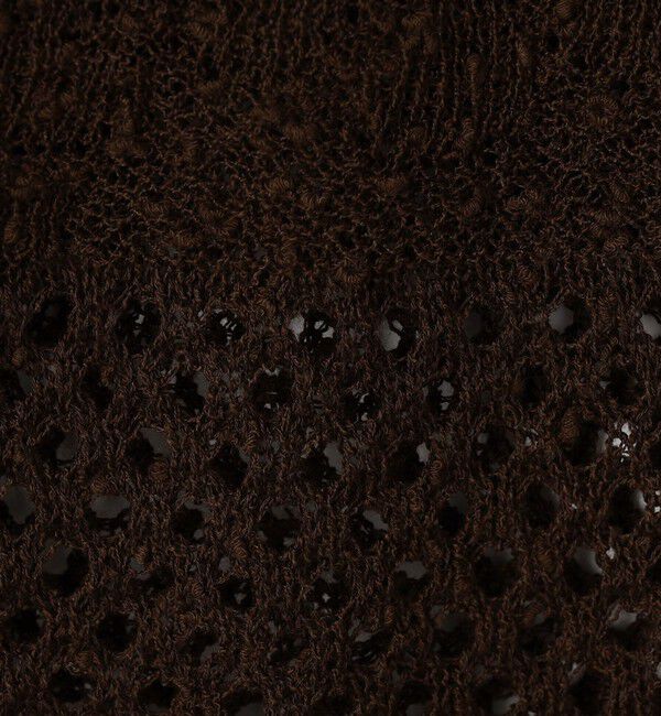 MACPHEE「レーシーニット ビックカラーカーディガン」|カーディガン|