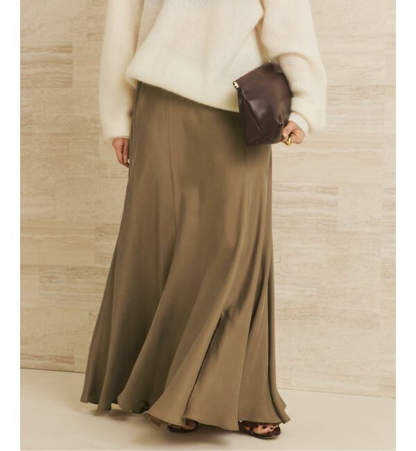 Plage「《追加》Washable Fibril ロングスカート 5」|スカート|キャメル A