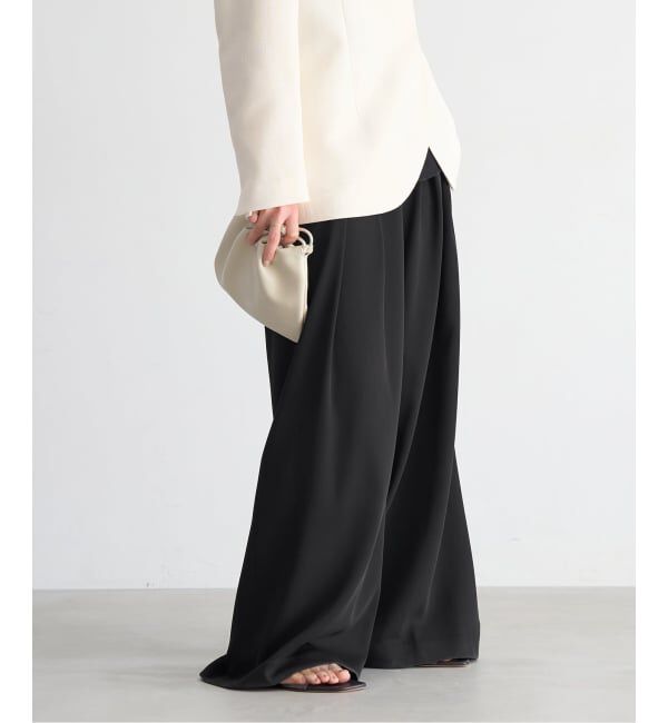 Plage「Tuck Wide パンツ」|その他|ブラック