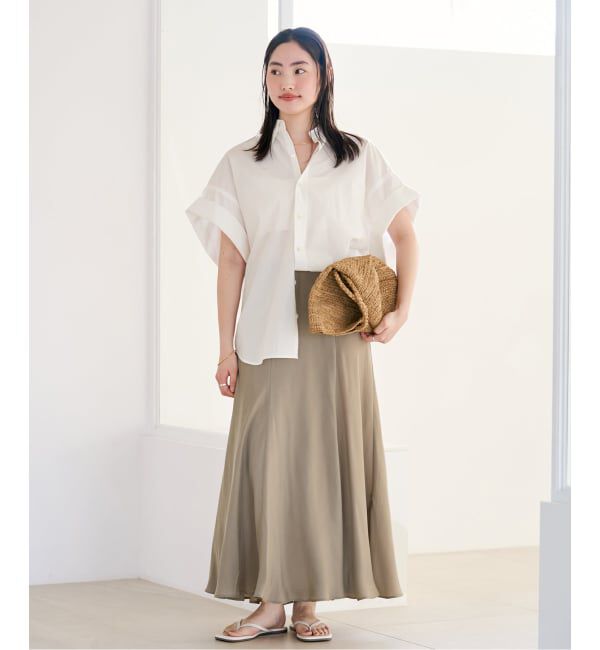 Plage「《追加予約》Washable Fibril ロングスカート」|スカート|