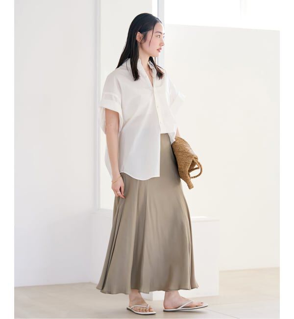 Plage「《追加予約》Washable Fibril ロングスカート」|スカート|