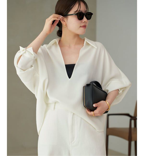 Plage「《追加予約》GEORGETTE SKIPPER ブラウス」|シャツ・ブラウス|