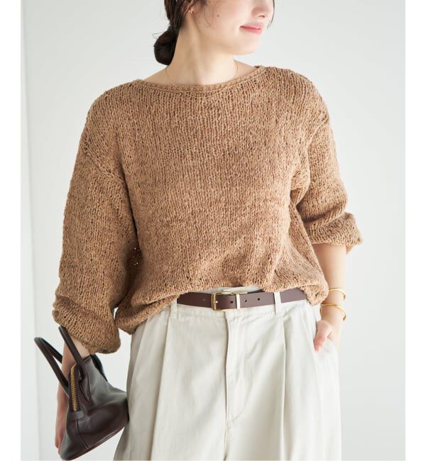 Plage「《追加予約》Fringe yarn カーディガン 2」|カーディガン|キャメル