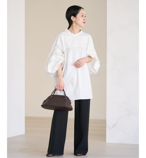 Plage「《一部店舗・WEB限定追加予約》オックスボリュームブラウス」|シャツ・ブラウス|