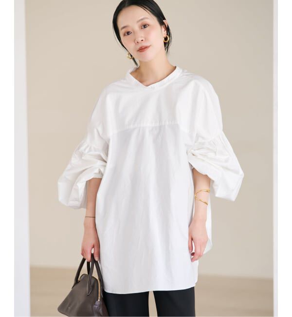 Plage「《一部店舗・WEB限定追加予約》オックスボリュームブラウス」|シャツ・ブラウス|