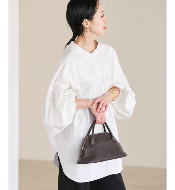 Plage「《一部店舗・WEB限定追加予約》オックスボリュームブラウス」|シャツ・ブラウス|