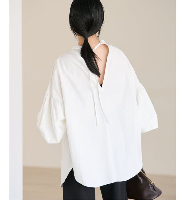 Plage「《一部店舗・WEB限定追加予約》オックスボリュームブラウス」|シャツ・ブラウス|