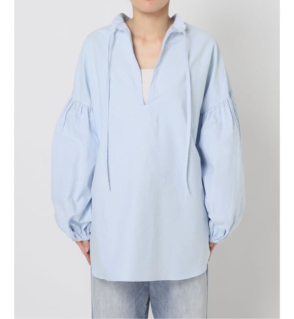 Plage「《一部店舗・WEB限定追加予約》オックスボリュームブラウス」|シャツ・ブラウス|