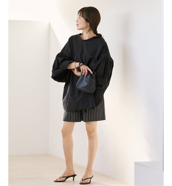 Plage「《一部店舗・WEB限定追加予約》オックスボリュームブラウス」|シャツ・ブラウス|