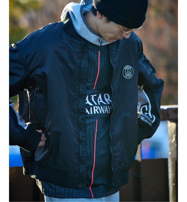 Paris Saint-Germain「【Paris Saint-Germain / パリ・サン＝ジェルマン】 JP Vintage Scarf Bomber」|ブルゾン・スタジャン|