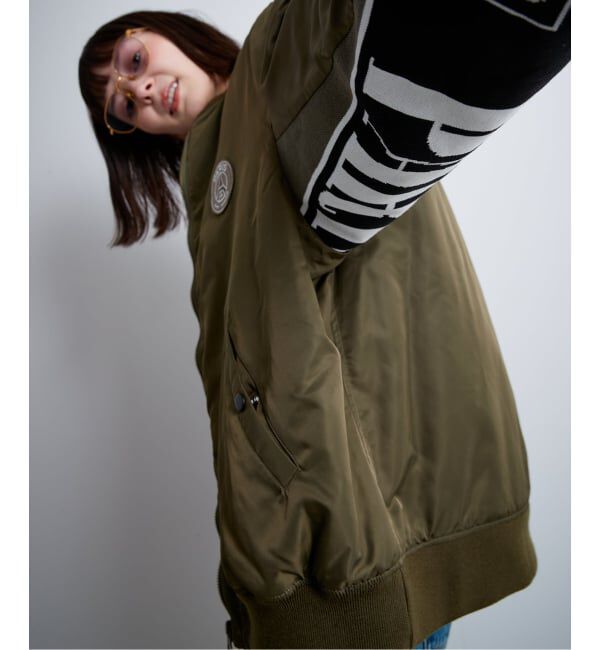 Paris Saint-Germain「【Paris Saint-Germain / パリ・サン＝ジェルマン】 JP Vintage Scarf Bomber」|ブルゾン・スタジャン|カーキ