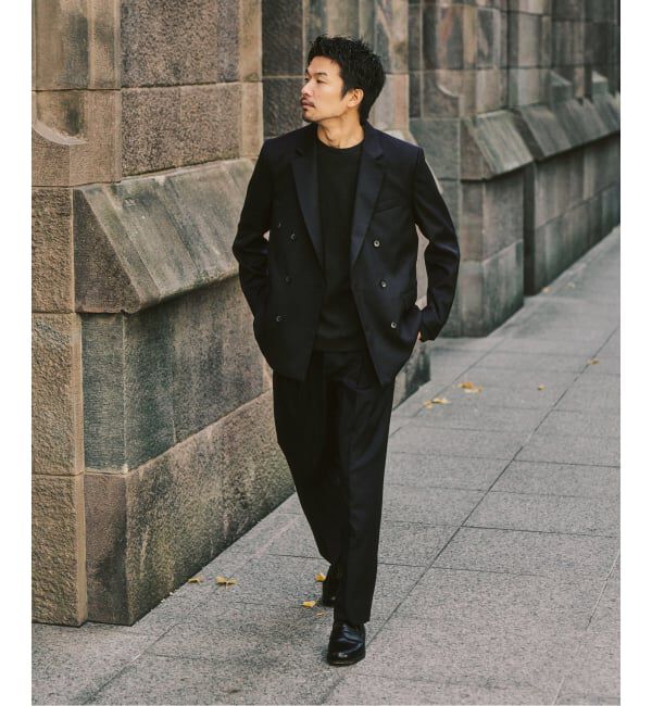 417 EDIFICE「TWツイル 2タックパンツ "セットアップ着用可能"」|スラックス|