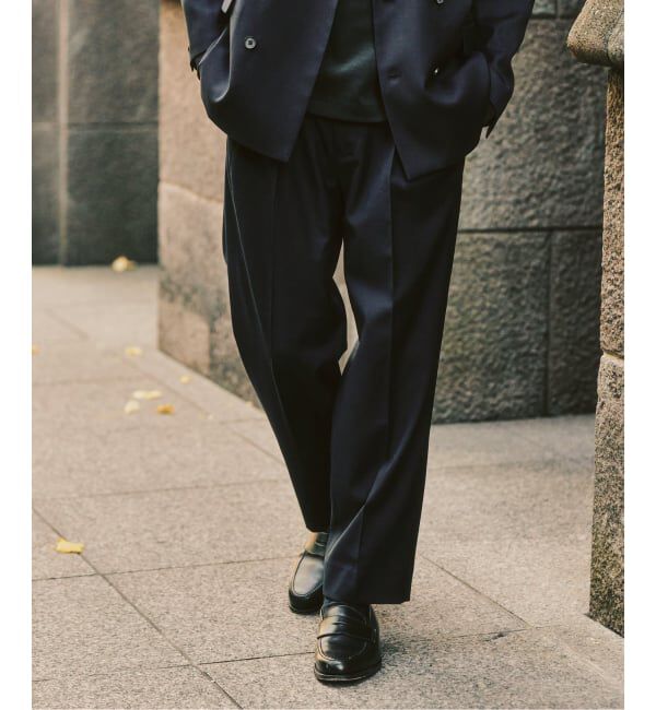 417 EDIFICE「TWツイル 2タックパンツ "セットアップ着用可能"」|スラックス|