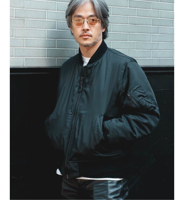 EDIFICE「ETS.MATERIAUX(マテリオ) MA-1」|ブルゾン・スタジャン|ブラック