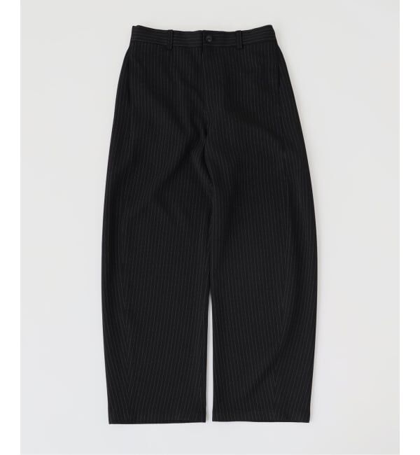 EDIFICE「ストライプ 3D フィット トラウザー」|スラックス|ブラック