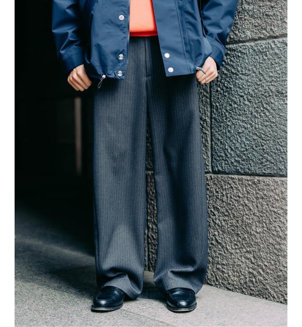 EDIFICE「ストライプ 3D フィット トラウザー」|スラックス|