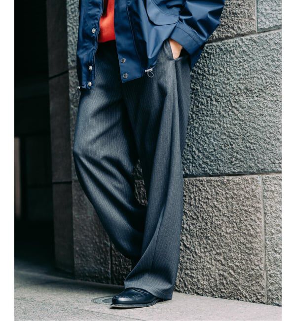 EDIFICE「ストライプ 3D フィット トラウザー」|スラックス|