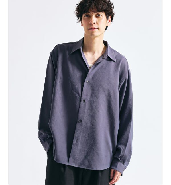 417 EDIFICE「Pクレープ レギュラーシャツ」|シャツ・ブラウス|グレー