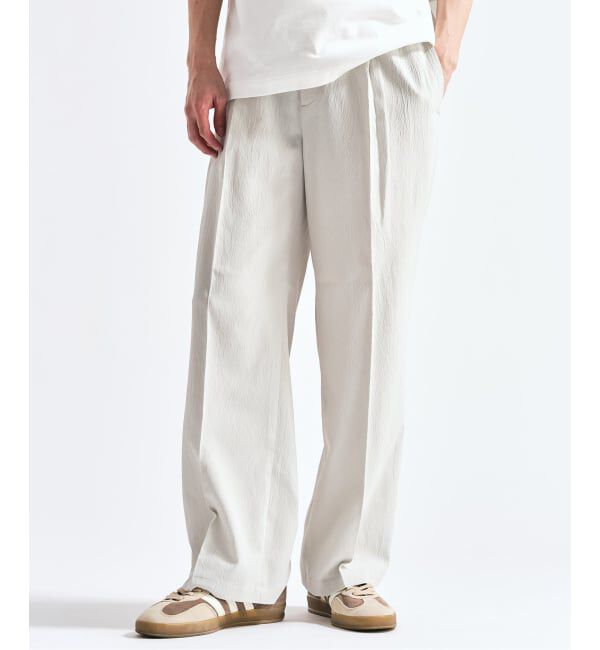 417 EDIFICE「Pクレープ イージースラックス」|スラックス|ホワイト A