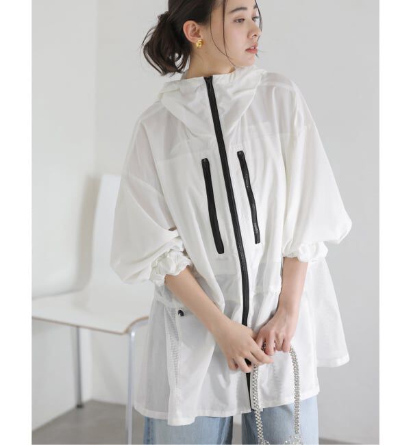  「《予約》【洗える】Mewl / ミュール シアーUVカットパーカー」|ブルゾン・スタジャン|ホワイト