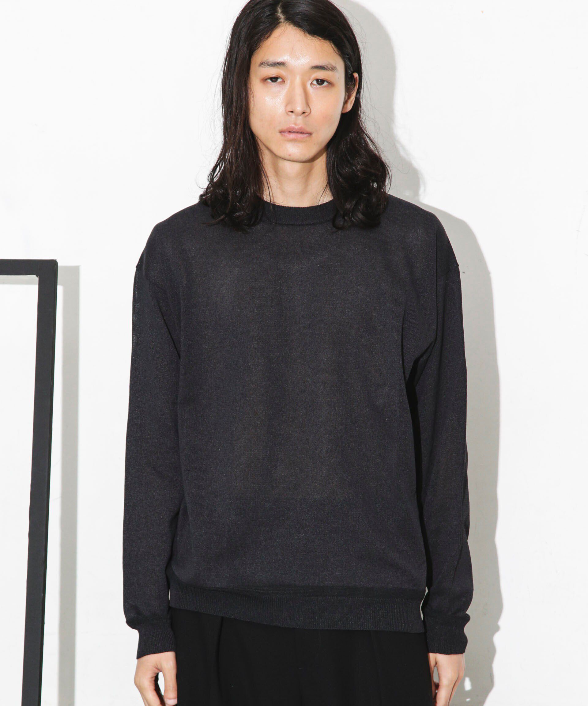 nano･universe「｢WAGAMI｣クルーネックニットTシャツ 長袖」|ニット・セーター|