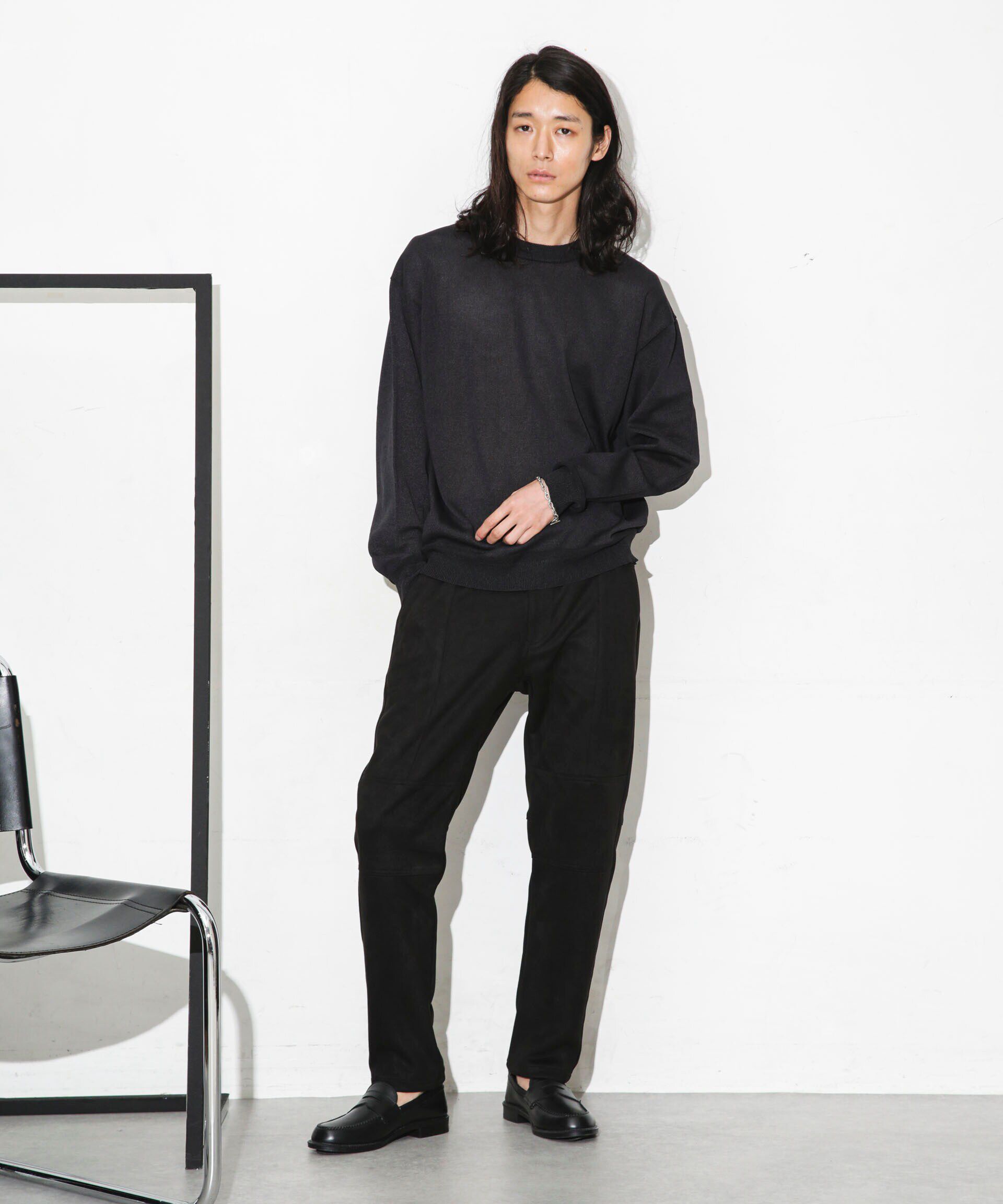 nano･universe「｢WAGAMI｣クルーネックニットTシャツ 長袖」|ニット・セーター|