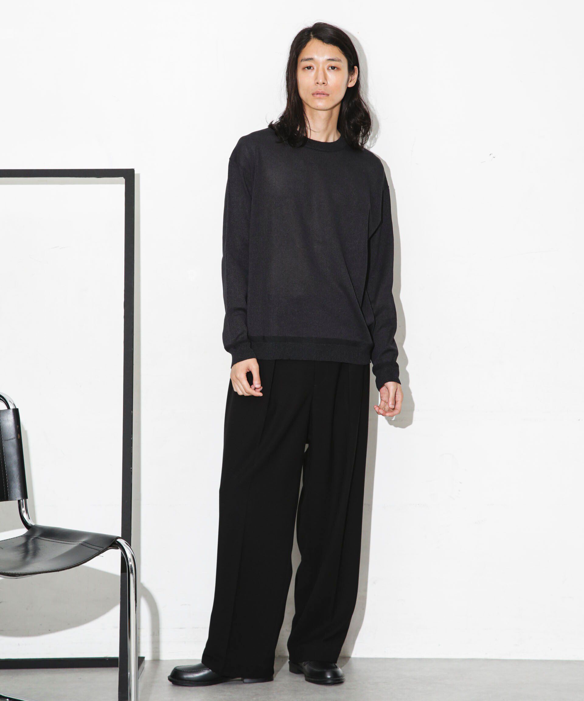 nano･universe「｢WAGAMI｣クルーネックニットTシャツ 長袖」|ニット・セーター|