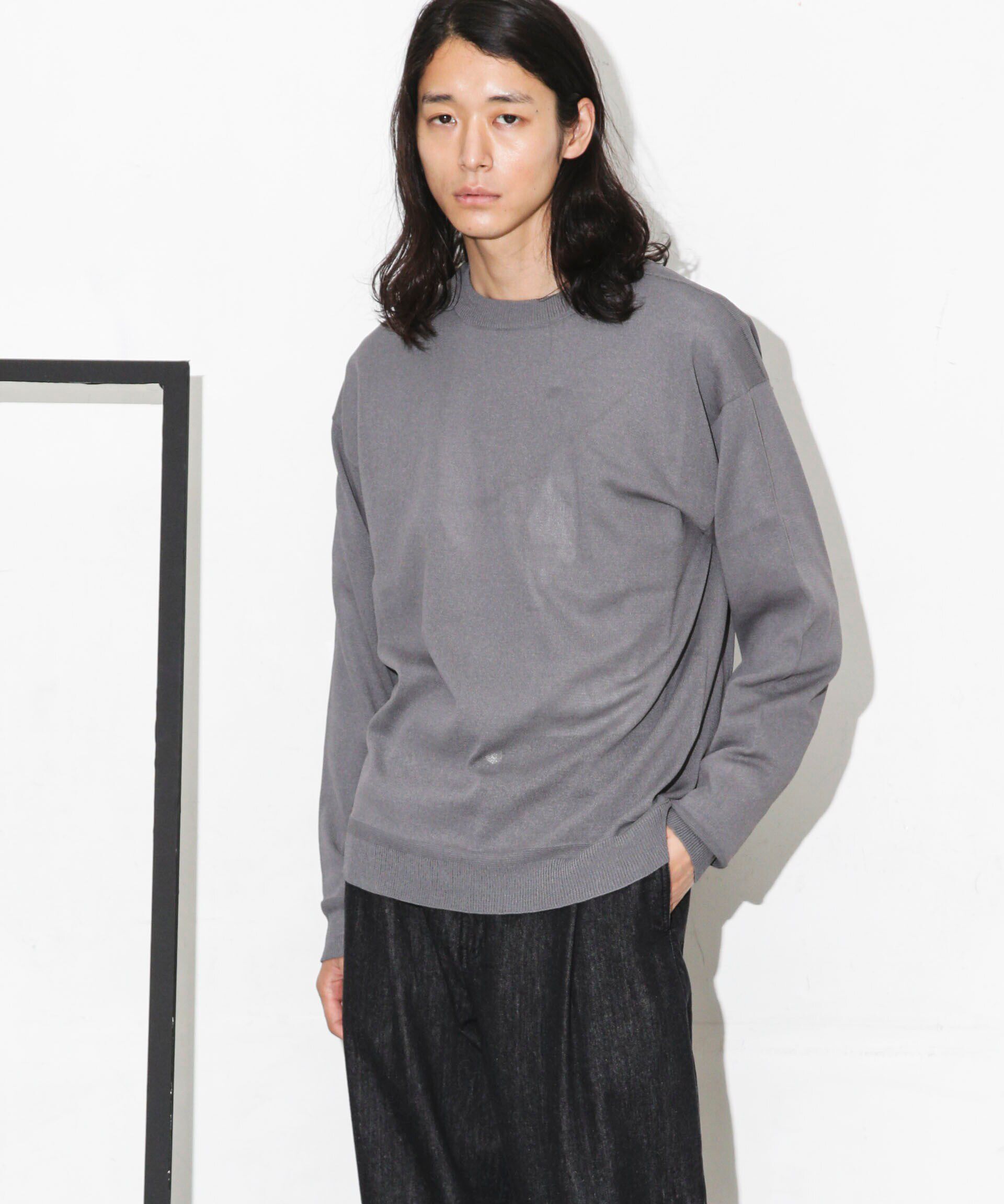 nano･universe「｢WAGAMI｣クルーネックニットTシャツ 長袖」|ニット・セーター|