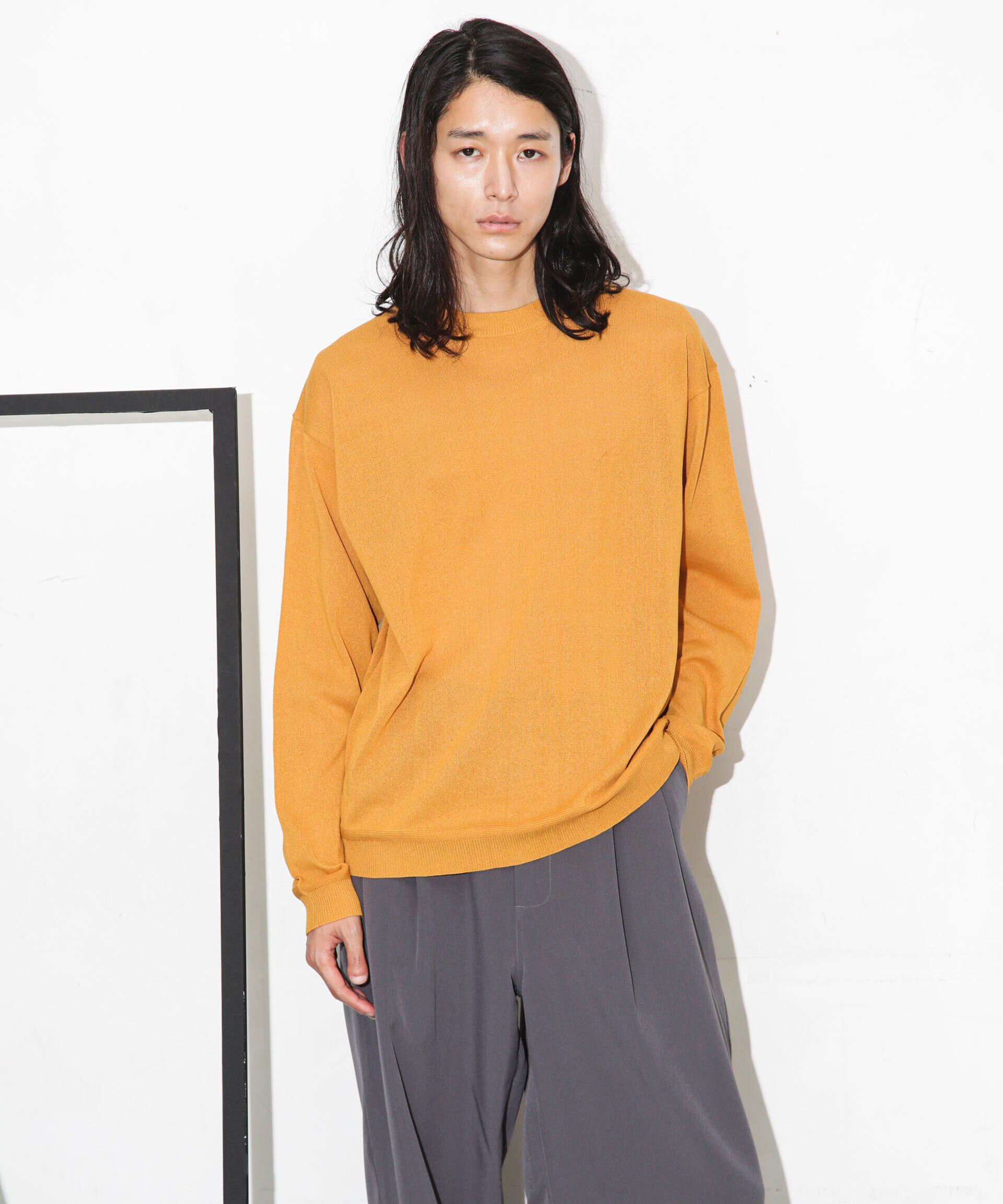 nano･universe「｢WAGAMI｣クルーネックニットTシャツ 長袖」|ニット・セーター|