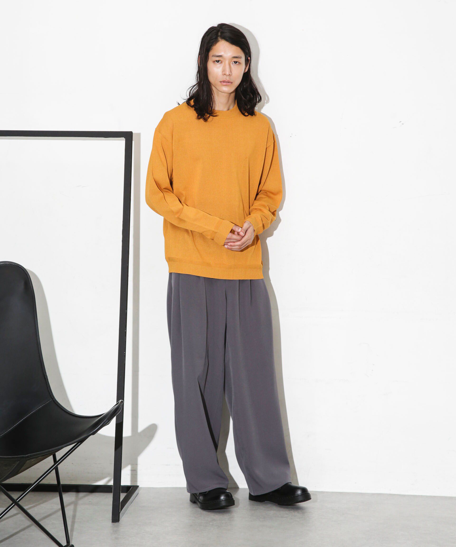 nano･universe「｢WAGAMI｣クルーネックニットTシャツ 長袖」|ニット・セーター|