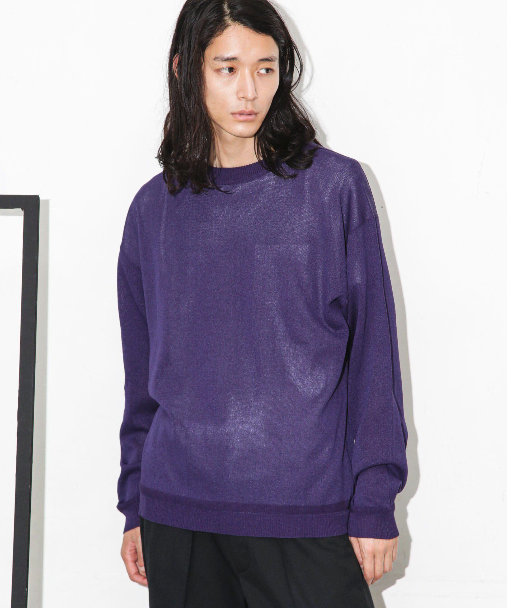 nano･universe「｢WAGAMI｣クルーネックニットTシャツ 長袖」|ニット・セーター|