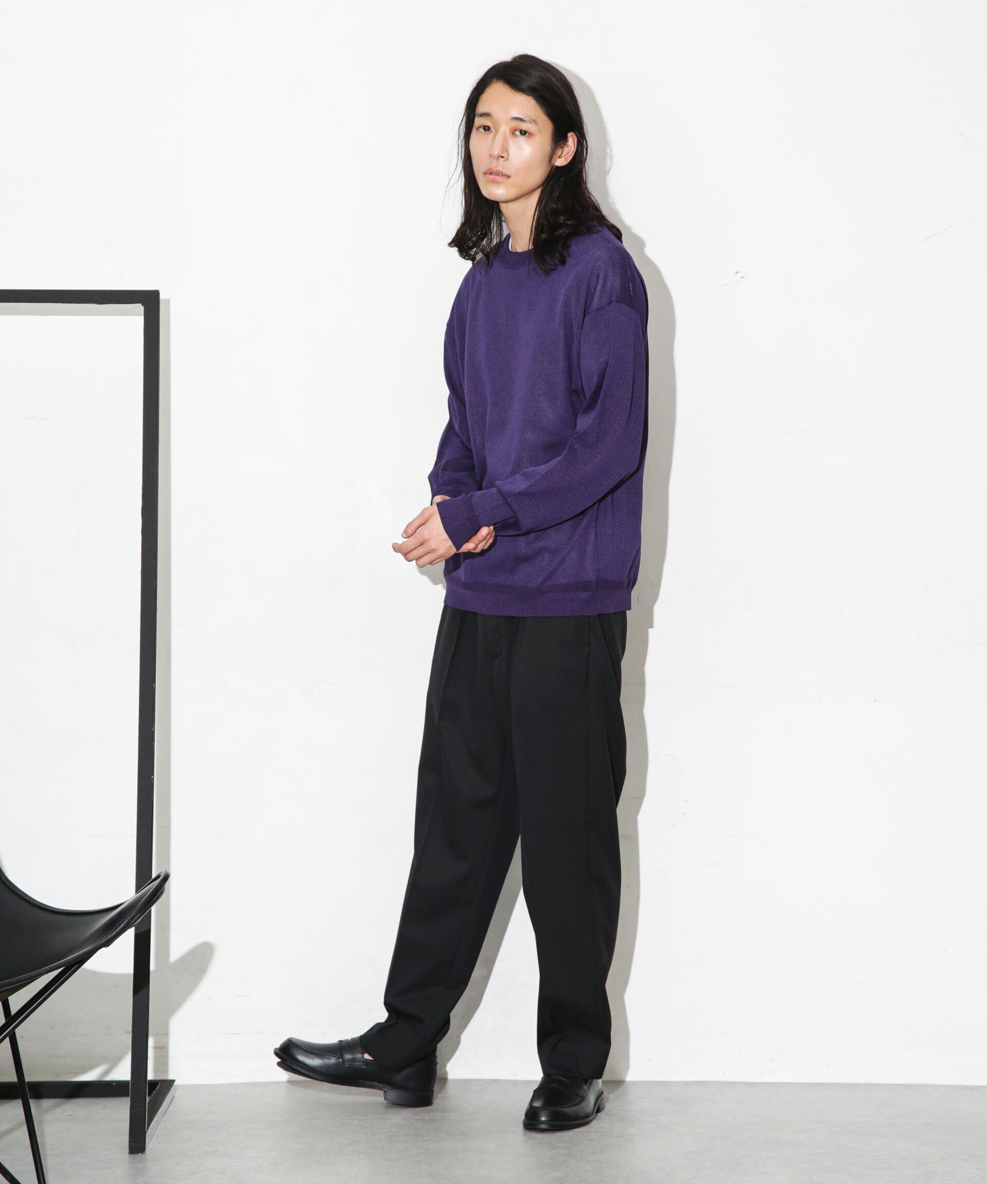 nano･universe「｢WAGAMI｣クルーネックニットTシャツ 長袖」|ニット・セーター|