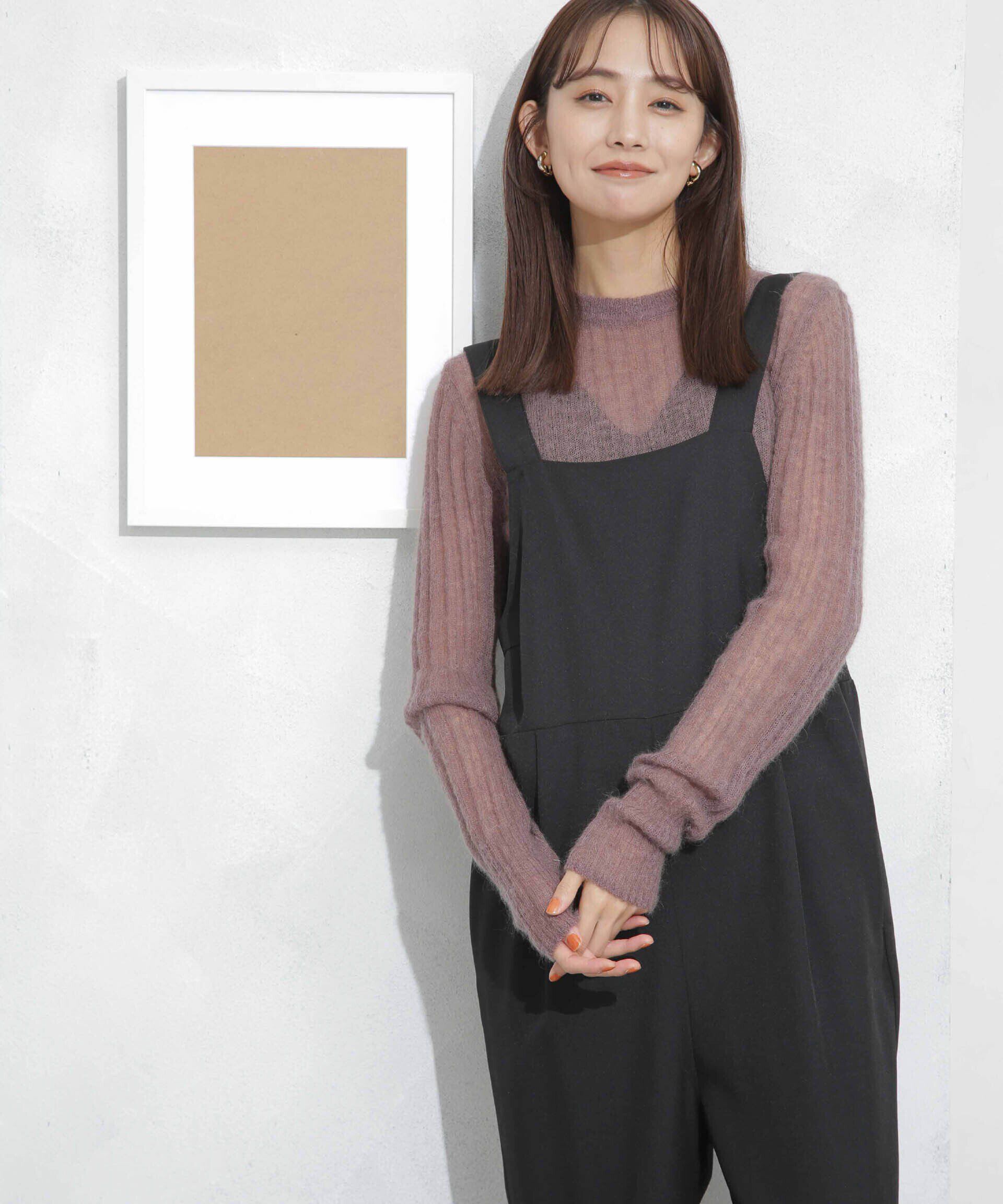 nano･universe「シアーモヘヤリブニットプルオーバー」|ニット・セーター|モカ3