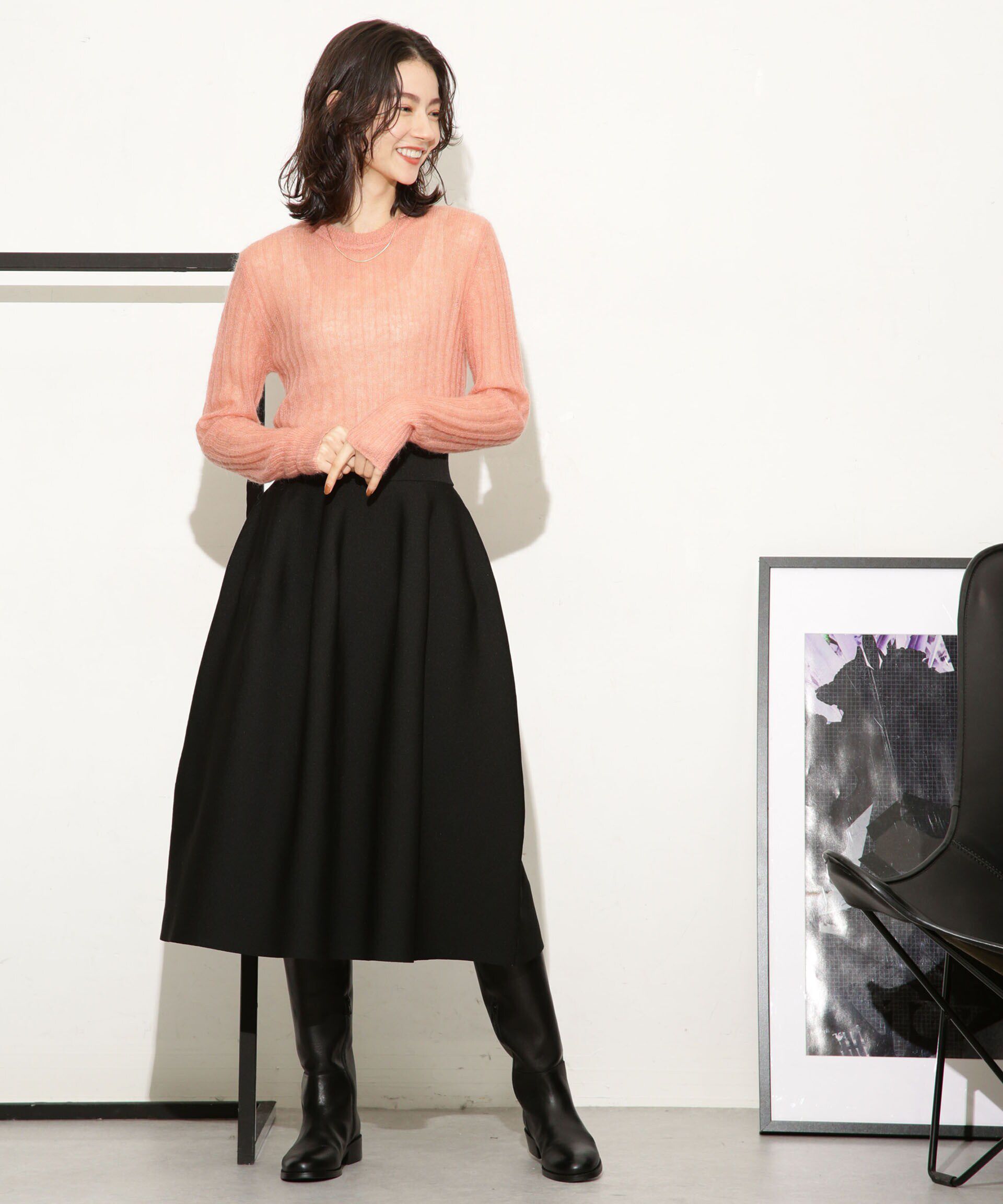 nano･universe「シアーモヘヤリブニットプルオーバー」|ニット・セーター|