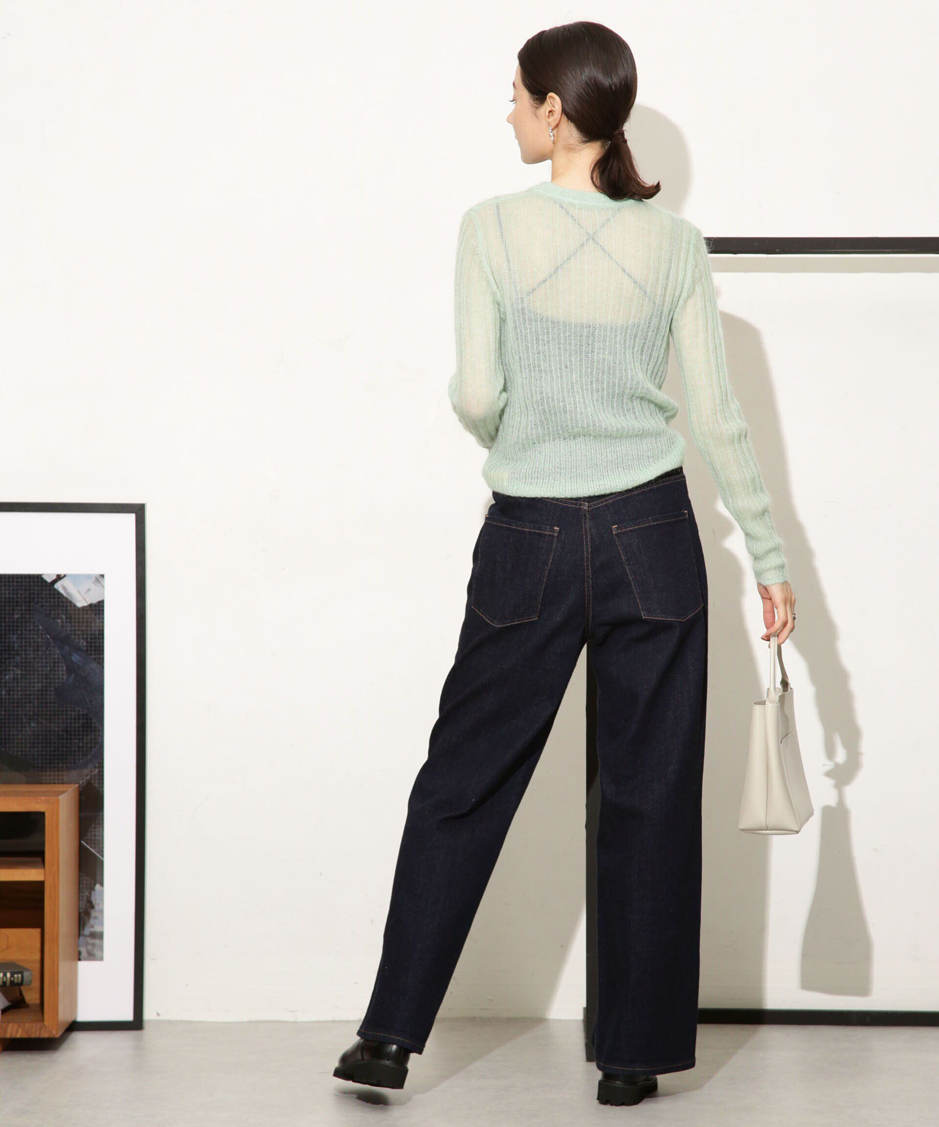 nano･universe「シアーモヘヤリブニットプルオーバー」|ニット・セーター|